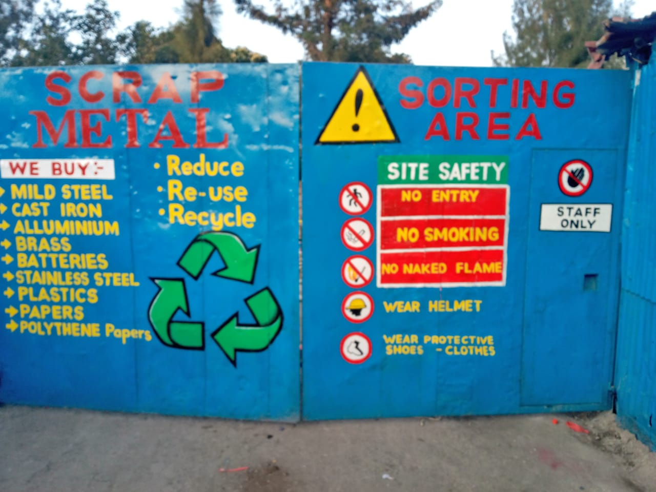 Aluminium and brass scrap ready for recycling in Kenya