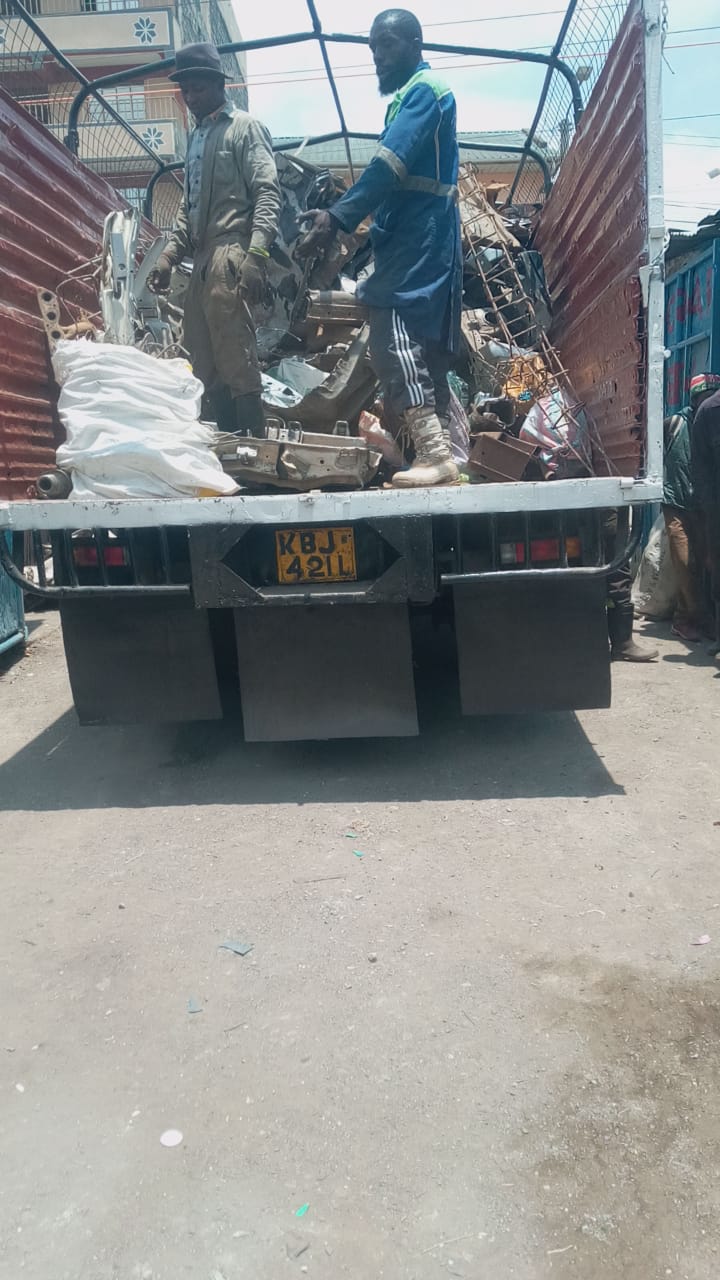 Industrial plastic recycling at Kaspulkhan, Kenya