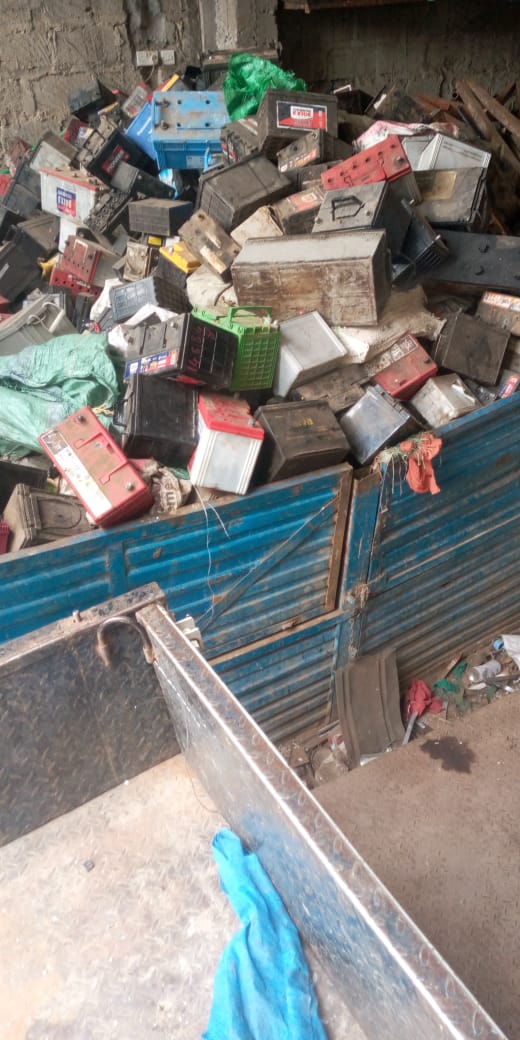 Baled plastic waste ready for processing in Nairobi